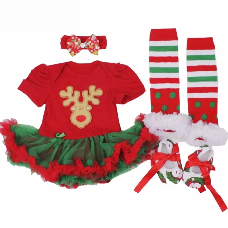 Fancy Baby Girls Clothes New Year Dress Christmas Costume Newborn Carnival Christmas Tree Santa Dresses For Girls Holiday Party