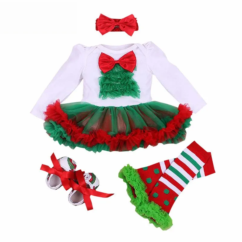 Fancy Baby Girls Clothes New Year Dress Christmas Costume Newborn Carnival Christmas Tree Santa Dresses For Girls Holiday Party