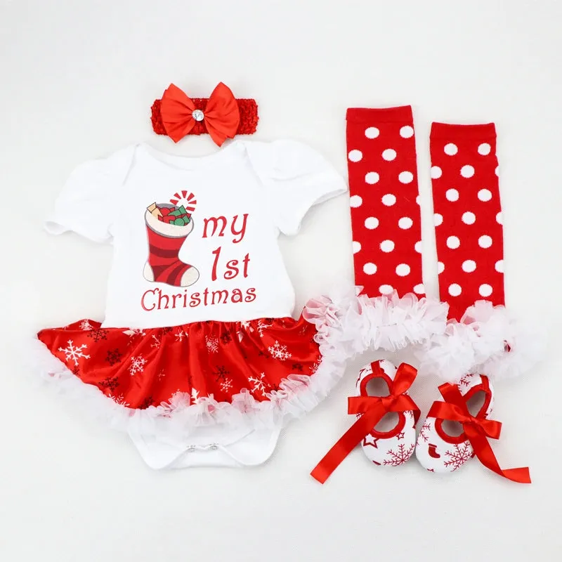 Fancy Baby Girls Clothes New Year Dress Christmas Costume Newborn Carnival Christmas Tree Santa Dresses For Girls Holiday Party