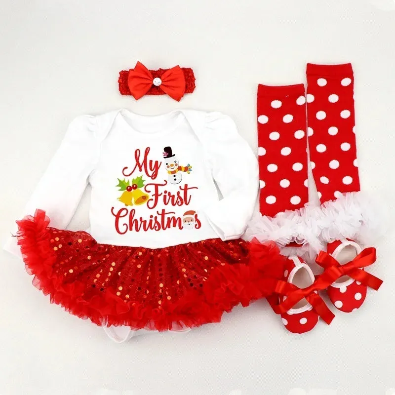 Fancy Baby Girls Clothes New Year Dress Christmas Costume Newborn Carnival Christmas Tree Santa Dresses For Girls Holiday Party