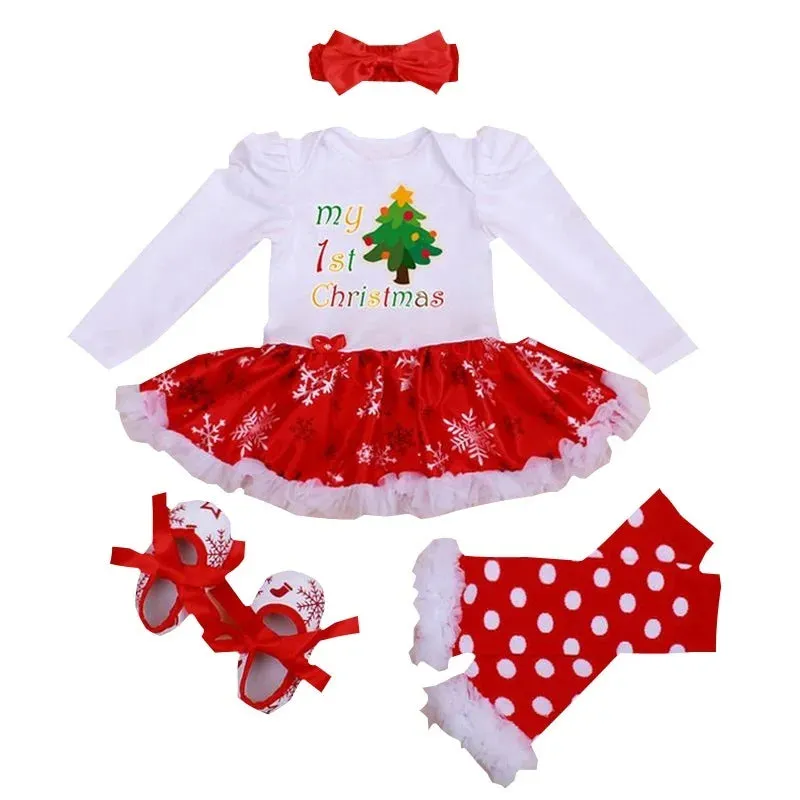 Fancy Baby Girls Clothes New Year Dress Christmas Costume Newborn Carnival Christmas Tree Santa Dresses For Girls Holiday Party