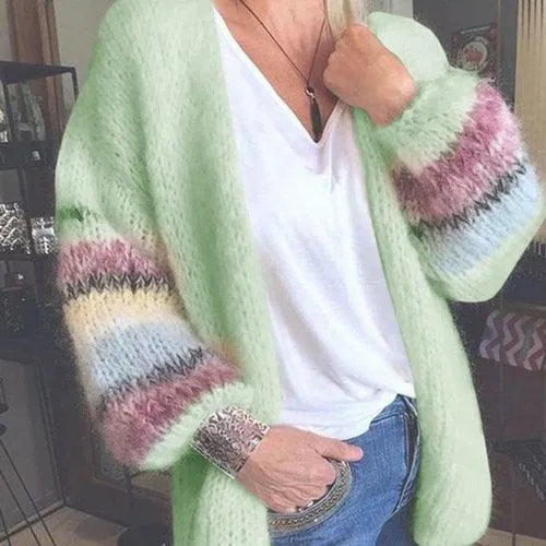 Fashion Hit Color Sweater Coat