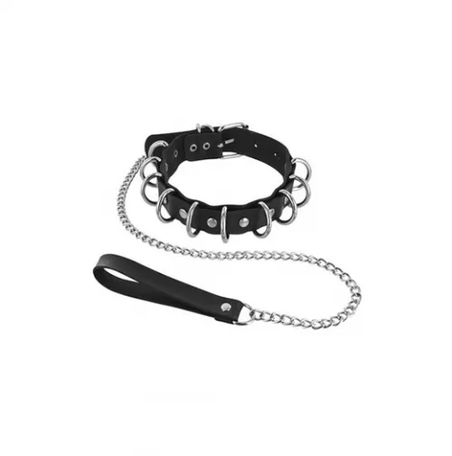 Fetish Tentation Choker with Rings and Leash