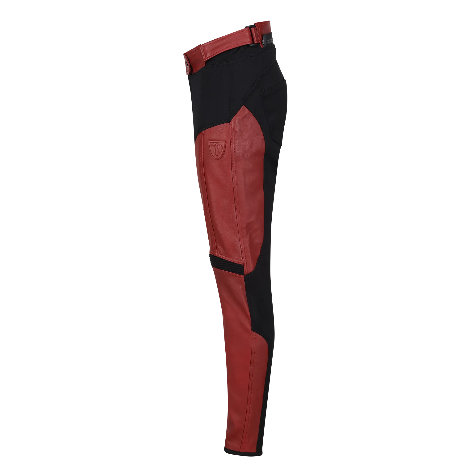 Fiona Red Leather Trousers