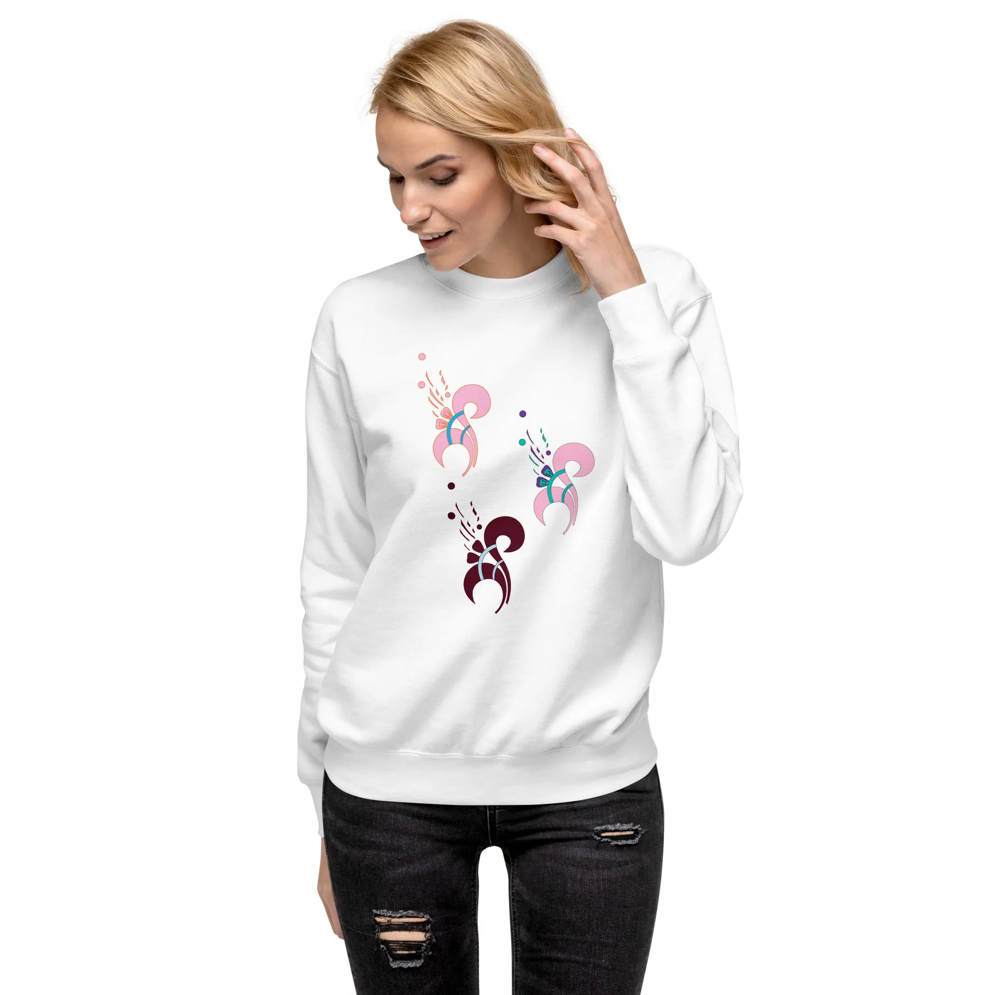 Floral Print Sweater, Flower Sweatshirt for Women, Cozy Soft Flower Sweater, Trendy Elegant Sweatshirt