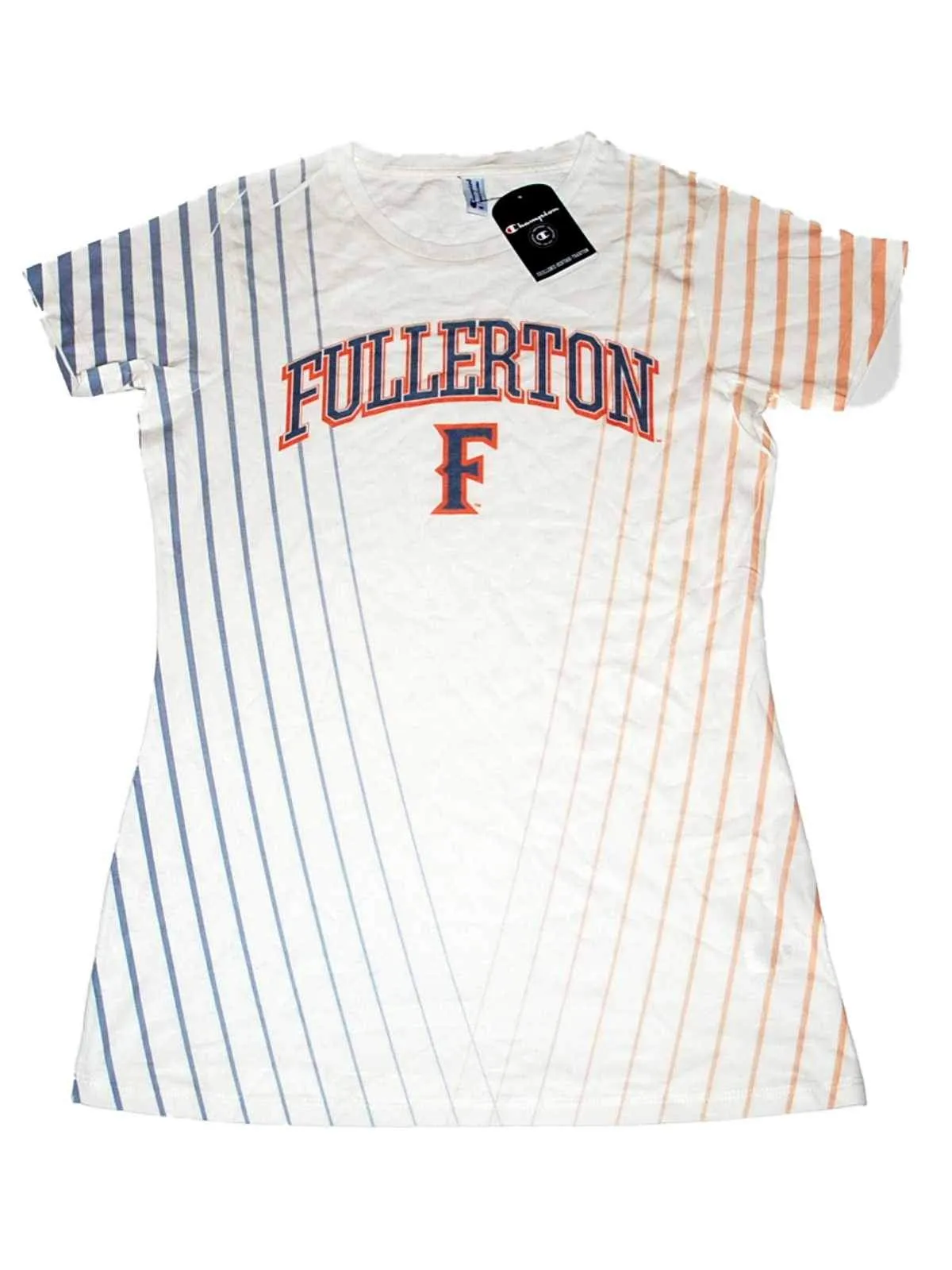 Fullerton Hornets Womens Short Sleeve T-Shirt Champion White (M)