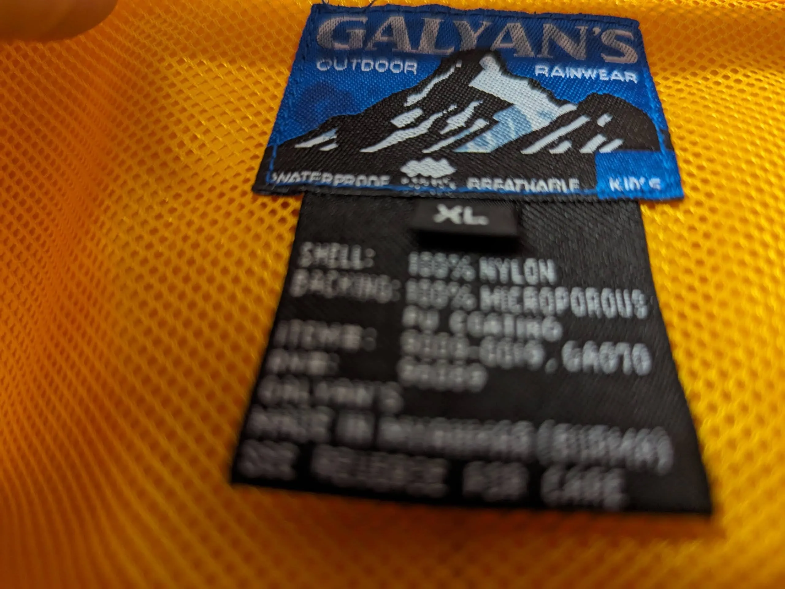 Galyans Shell Hooded Rain Jacket/Coat Size Youth XL Color Orange Condition Used