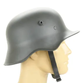 German WWI M18 Steel Ear Cut Out Helmet with Leather Liner