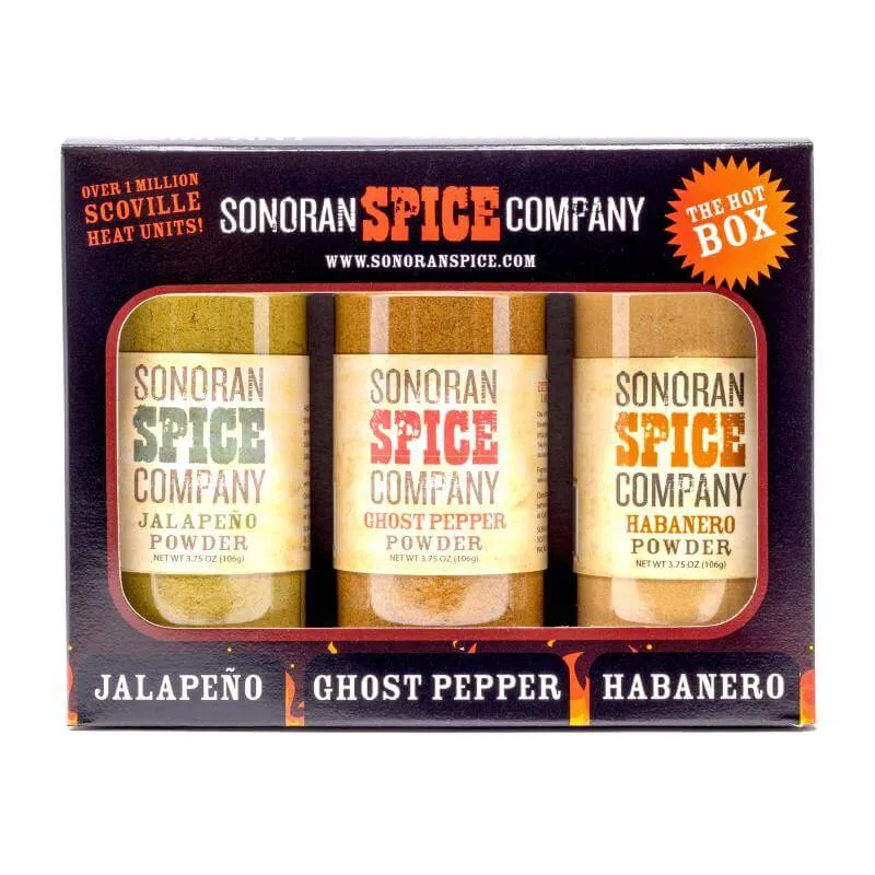 Ghost Pepper Habanero Jalapeno Powder 3.75 Oz Gift Box