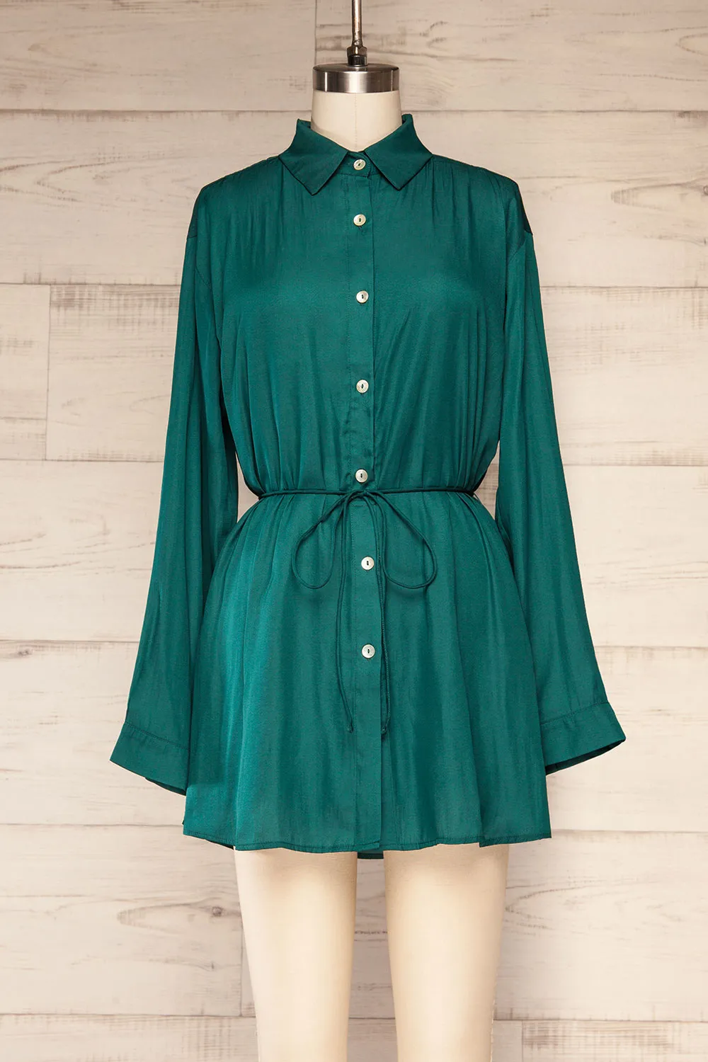 Haguenau Green | Shirt Dress Style Romper