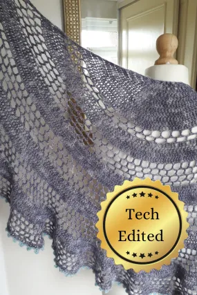 Half circle crochet shawl pattern - Daphne