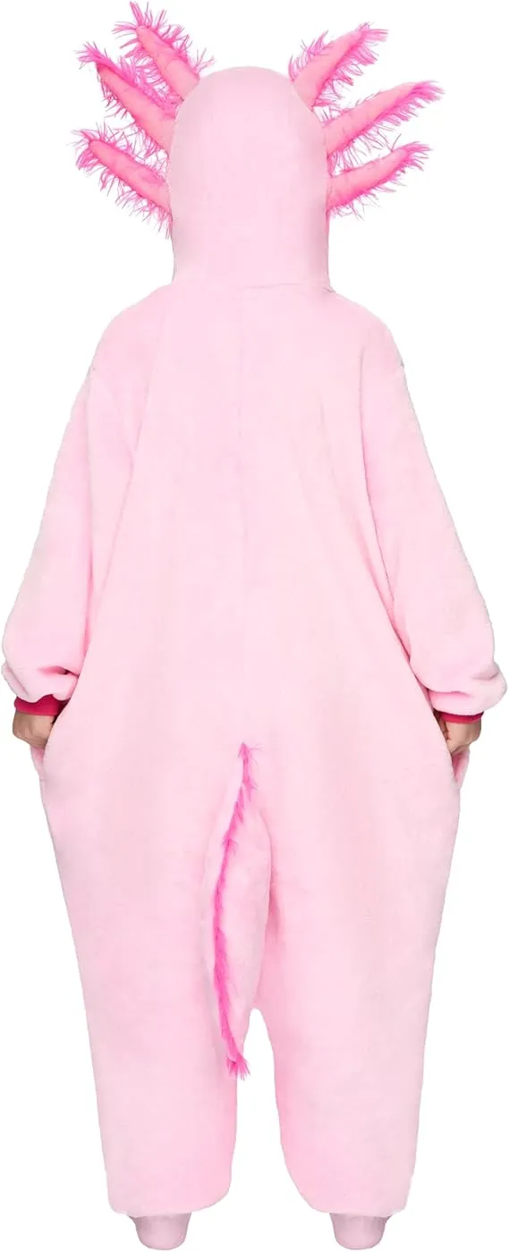 Halloween Kids Pajama for Girls, Pink Zip-Up Hooded Jumpsuit Costume