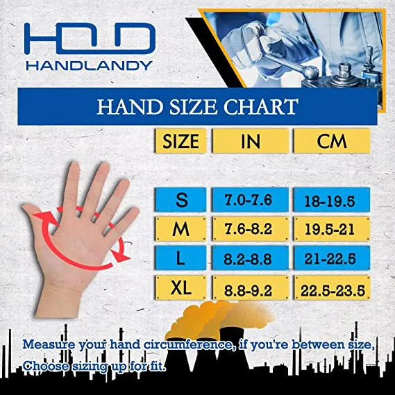 Handlandy Men Women Work Gloves Mechanic Touchscreen Thin Silicon 6134