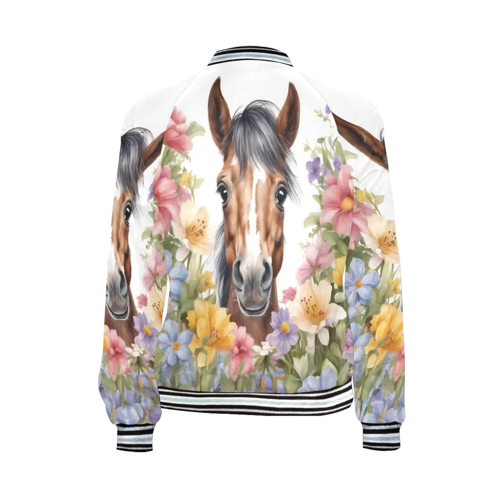 Horse awd305 Bomber Jacket for Women