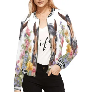 Horse awd305 Bomber Jacket for Women