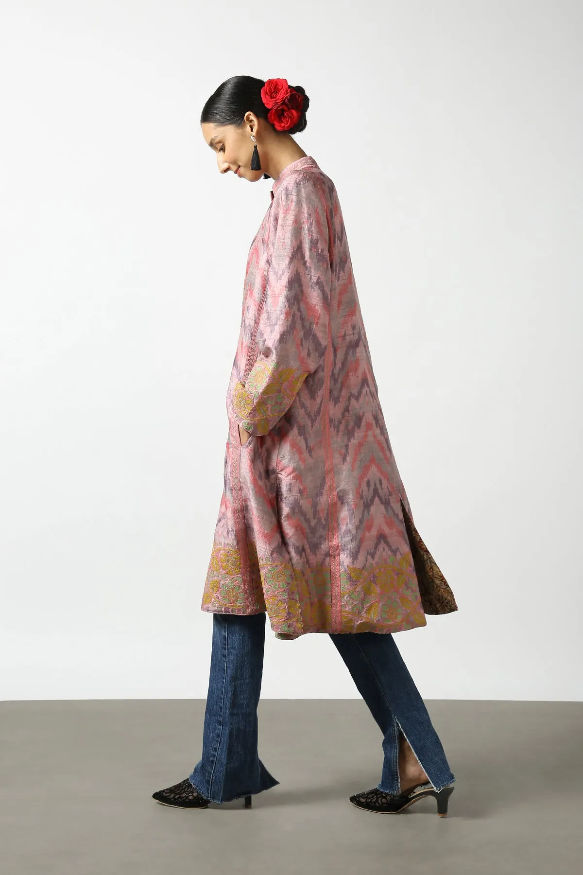 Ikat Long Coat