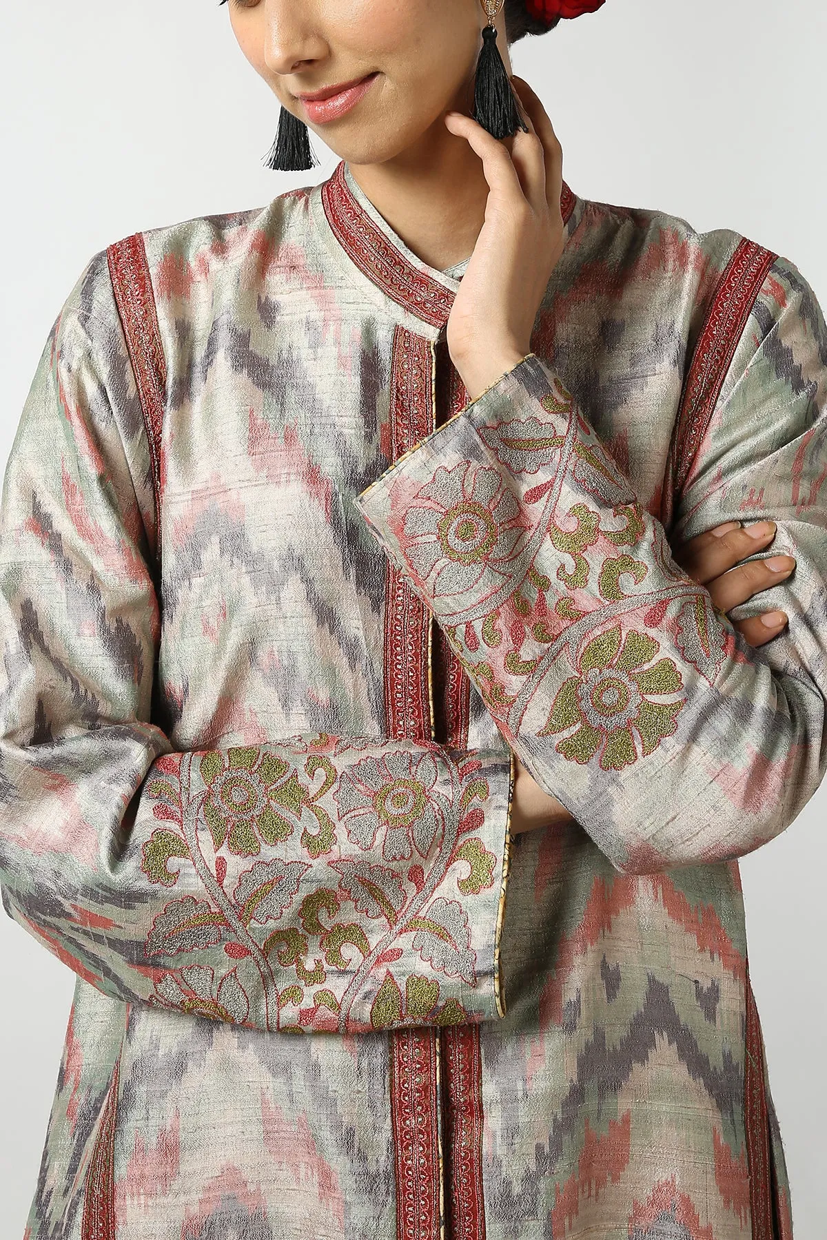 Ikat Long Coat