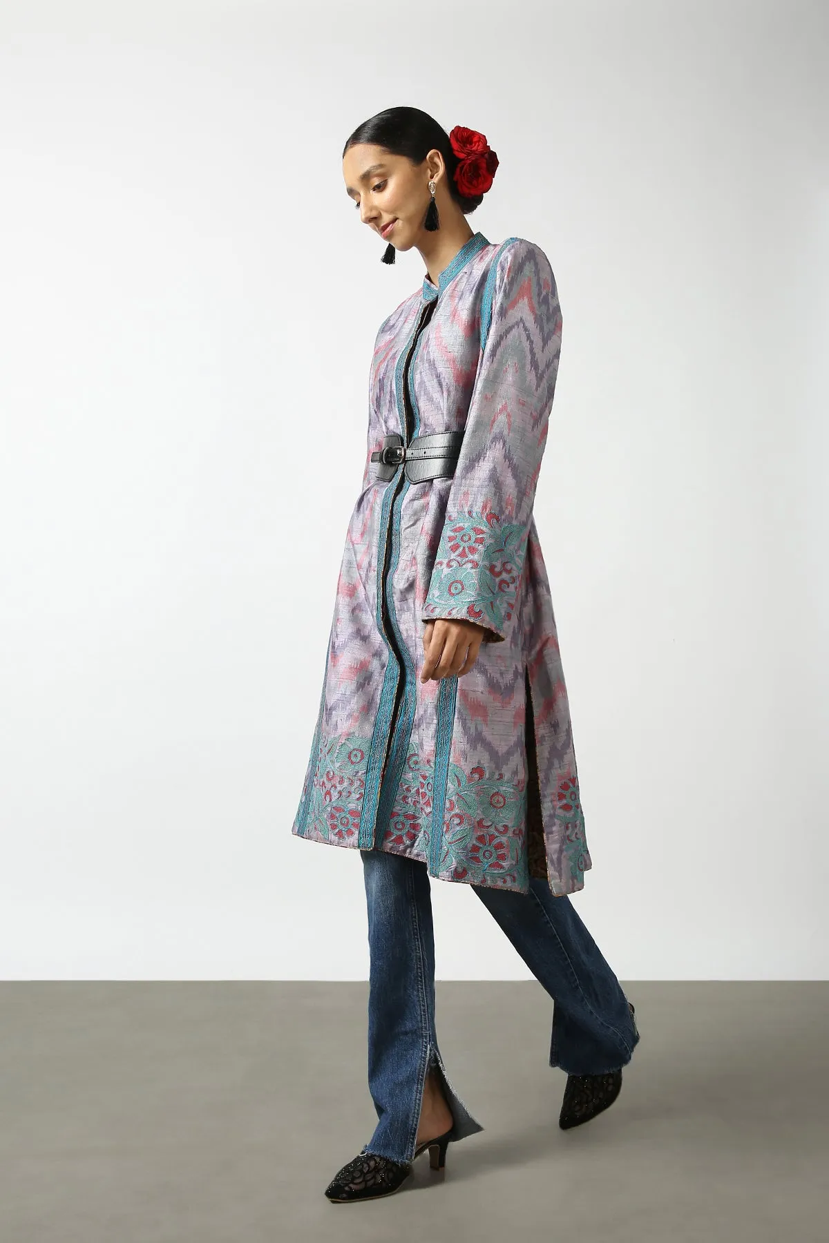 Ikat Long Coat