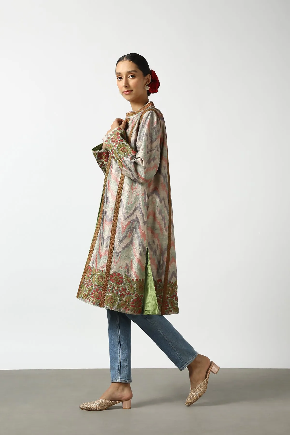 Ikat Long Coat