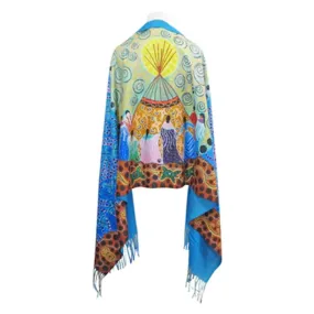 Indigenous Artist Collection: Eco Shawl: Dancing Women by Leah Dorian