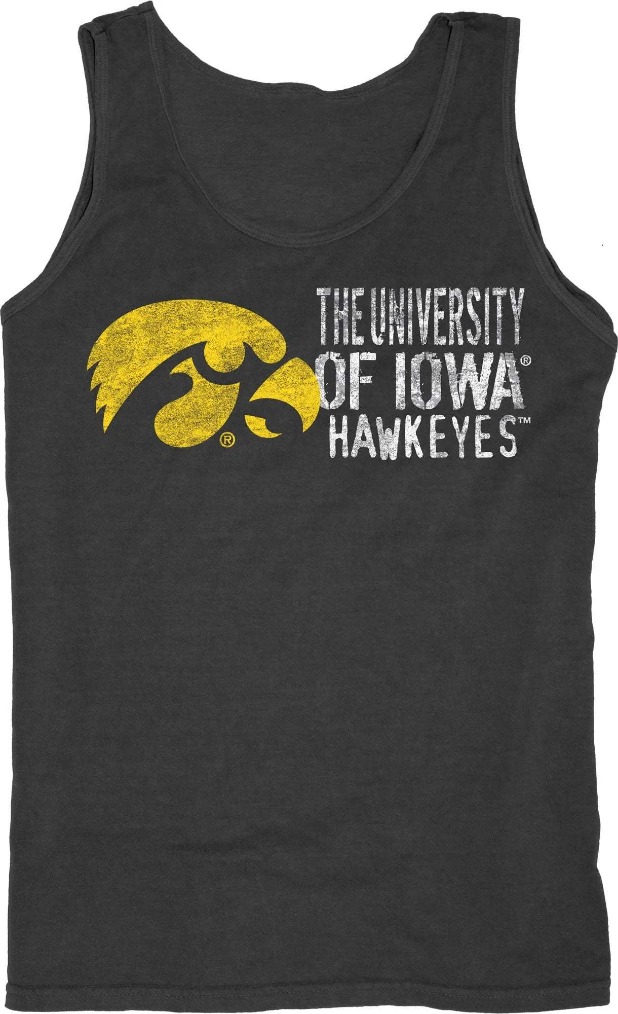 Iowa Hawkeyes Blue 84 Black 100% Cotton Sleeveless Tank Top