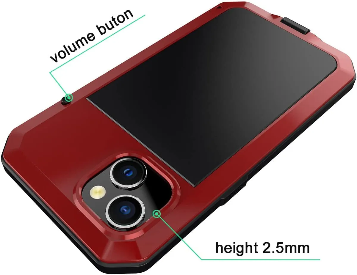 iPhone 14 Case, Marrkey 360 Full Body Protective Cover  14 6.1 Inch - Red