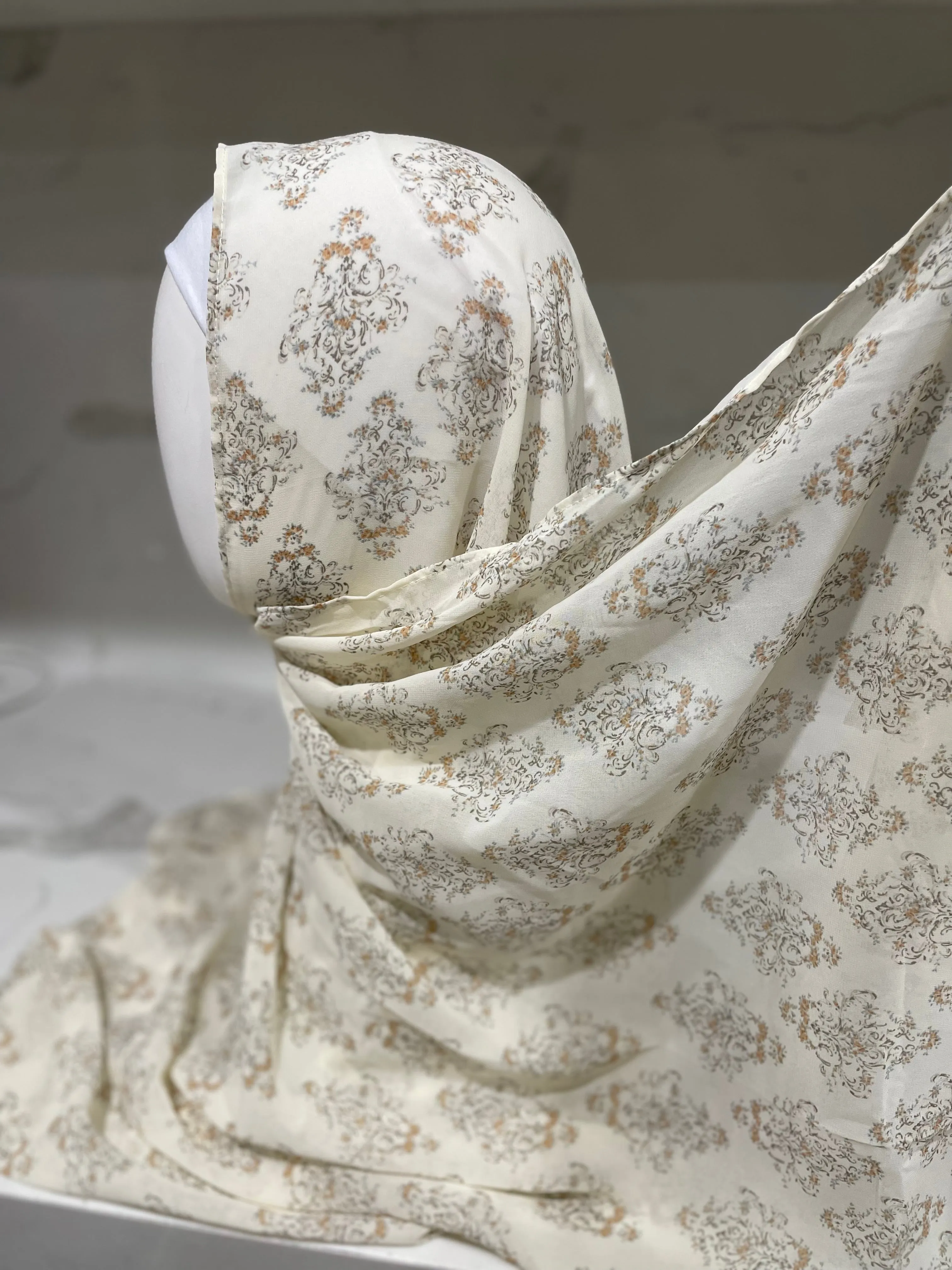 Ivory Printed Shawl