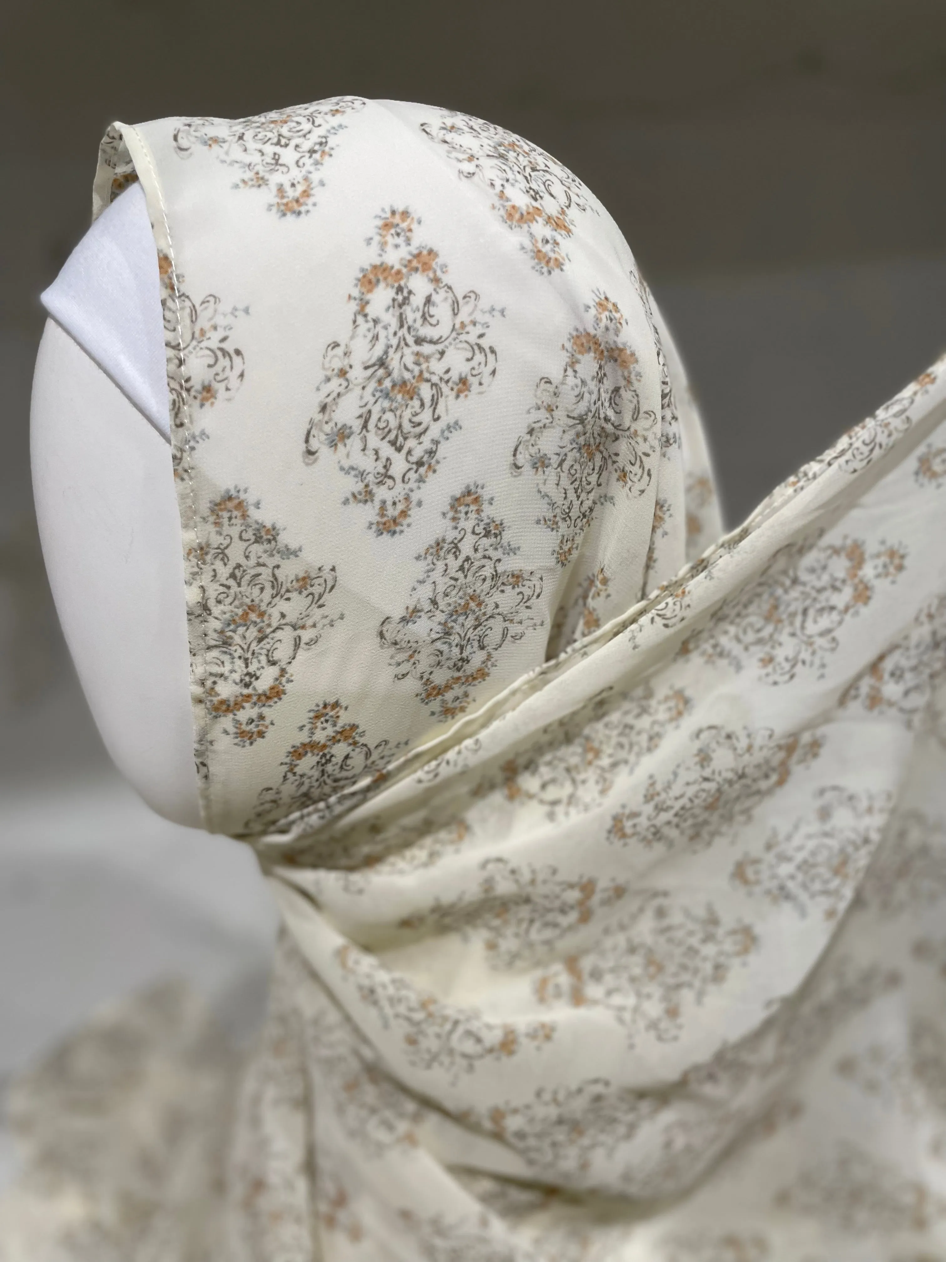 Ivory Printed Shawl