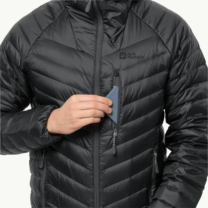 Jack Wolfskin Passamani Men's Down Hooded Jacket - Phantom