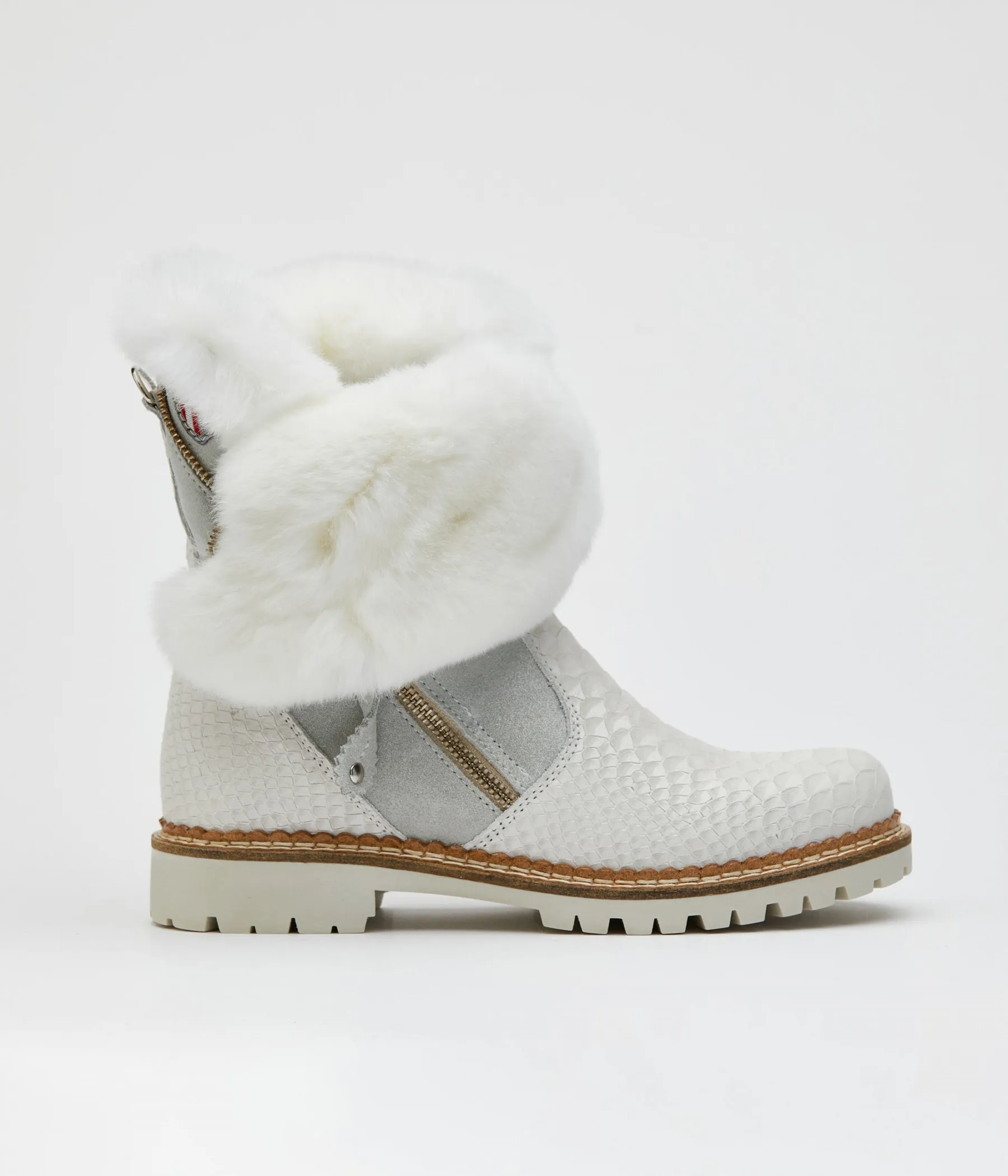 JULIONA MILK ZIPPER CLOSURE BOOT