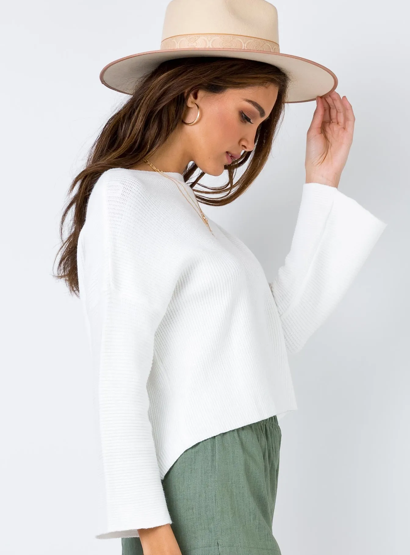 Laneway Long Sleeve Top Cream