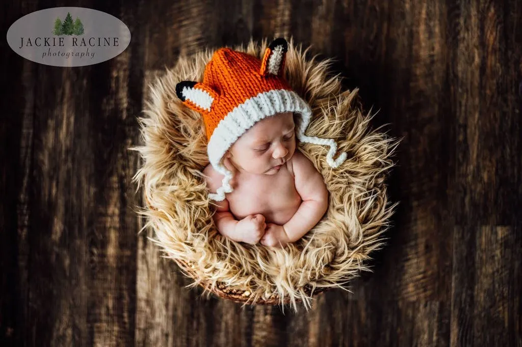 Light Brown Mongolian Faux Fur Rug Photography Prop Newborn Baby