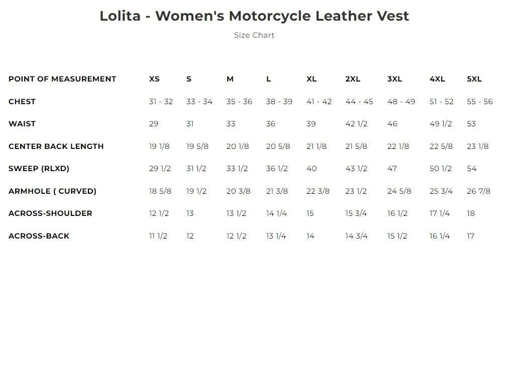 Lolita - Women's Motorcycle Leather Vest