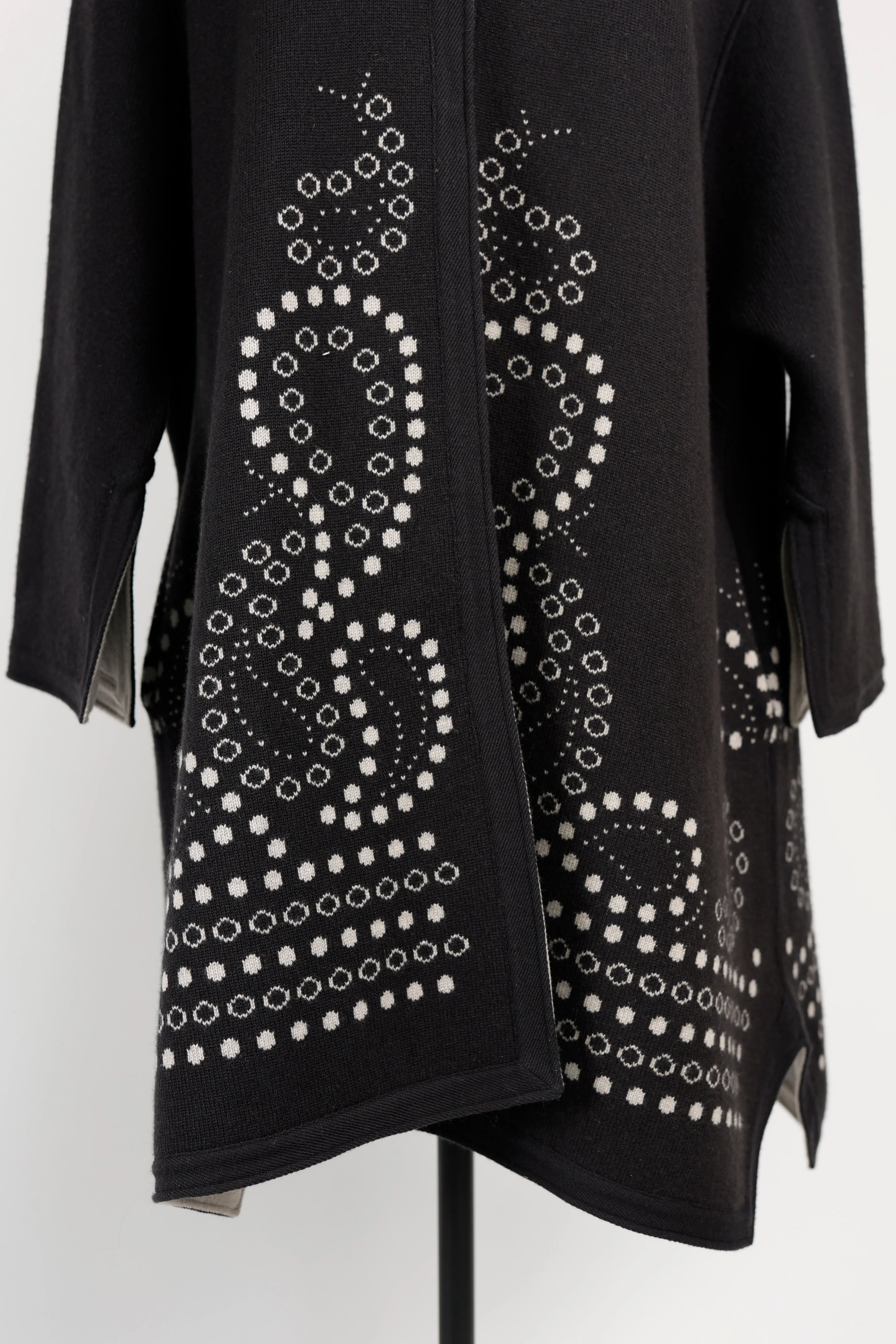 Long Cashmere Paisley Print Dress Coat