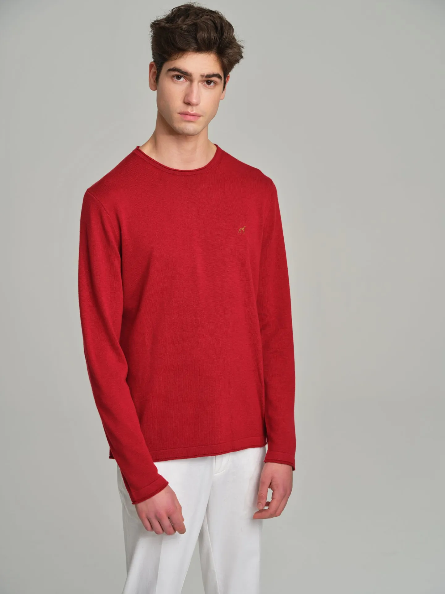 Long sleeve crew neck sweater