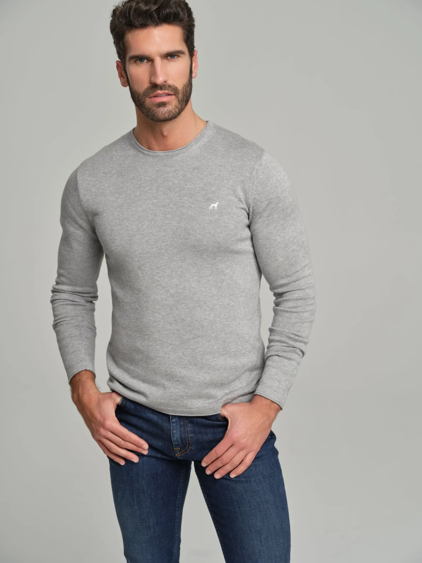 Long sleeve crew neck sweater