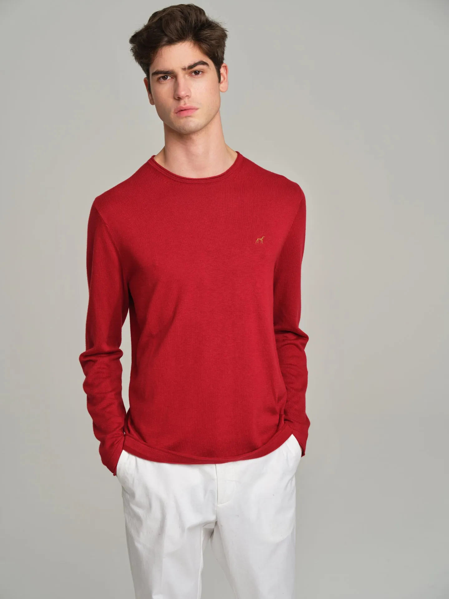 Long sleeve crew neck sweater