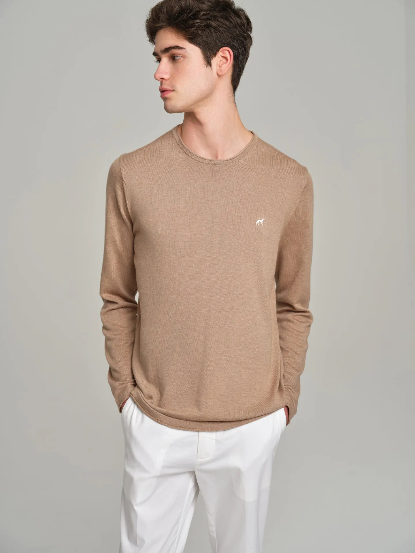 Long sleeve crew neck sweater