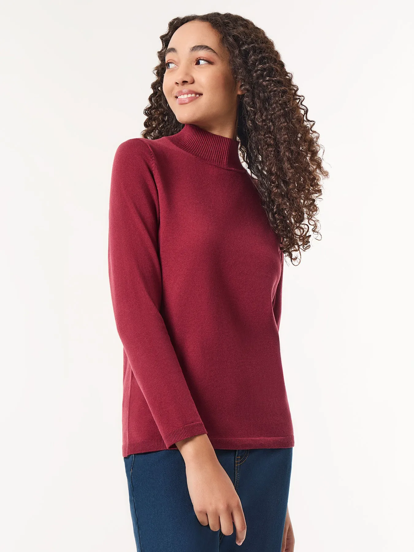 Long Sleeve Mock Neck Sweater