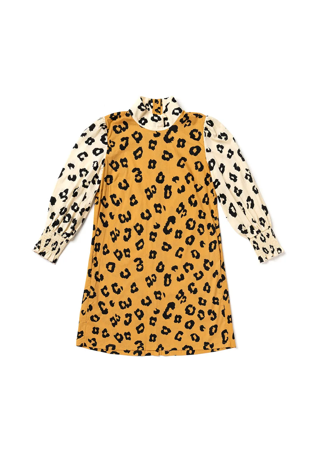 Long Sleeve Mod Dress - Cheetah