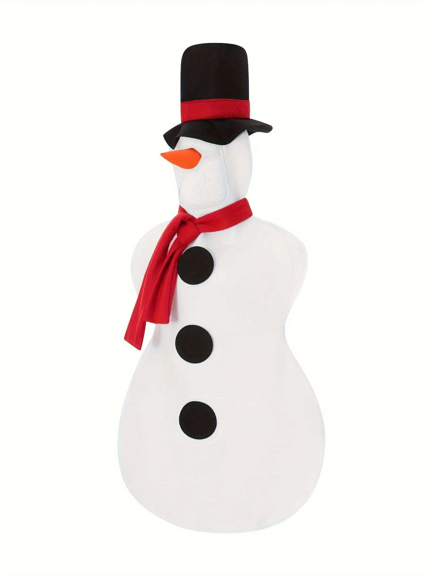 Long Sleeve Snowman Costume for Women and Men   Hat   Scarf   Nose - Christmas Cosplay Clothes Outfit