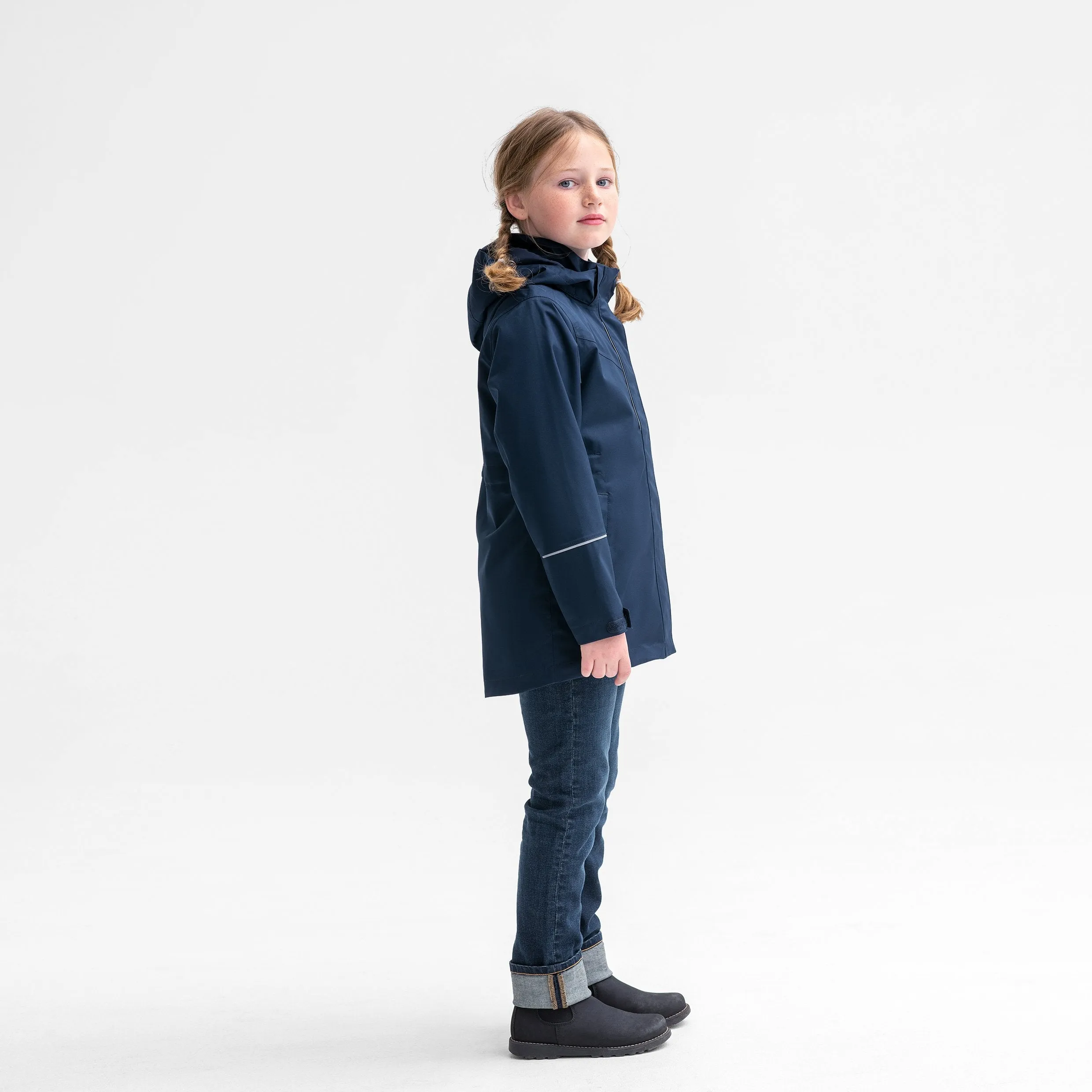 Longline Waterproof Kids Shell Jacket