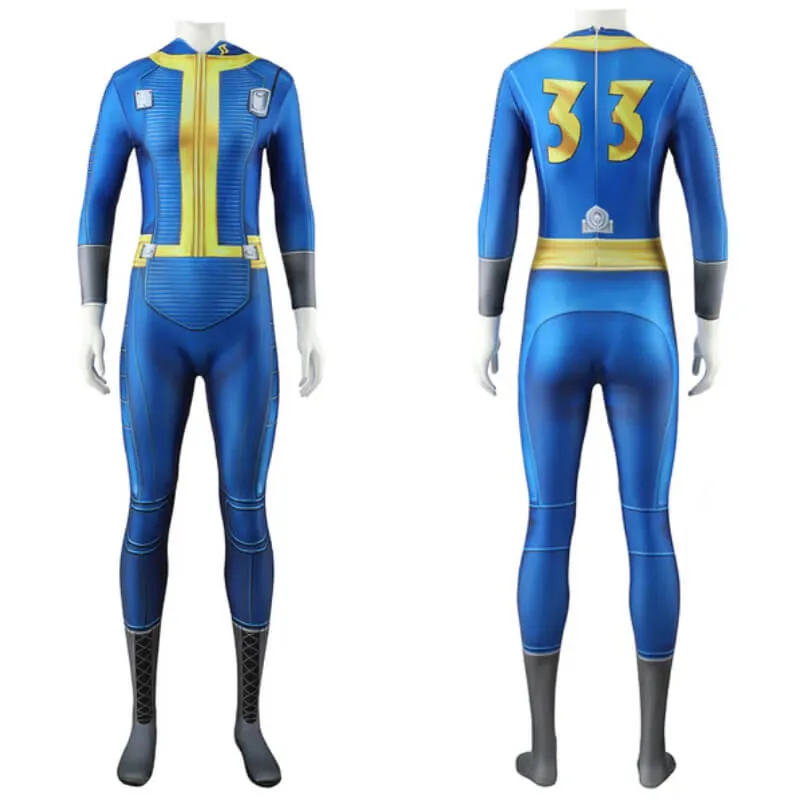 Lucy Fallout Cosplay Jumpsuit Vault 33 Suit Female Halloween Outfit Adult BEcostume