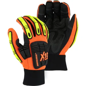 Majestic 21242HO Knucklehead X10 Armor Skin with Impact Protection  Mechanics Glove (One Dozen)