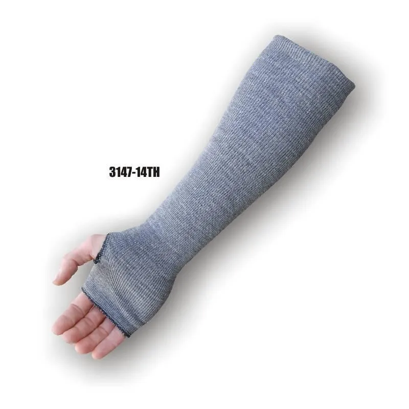 Majestic 3147-14TH 14" 2- Ply Cut Resistant Sleeves Dyneema, with Thumb Hole (Two Dozen)