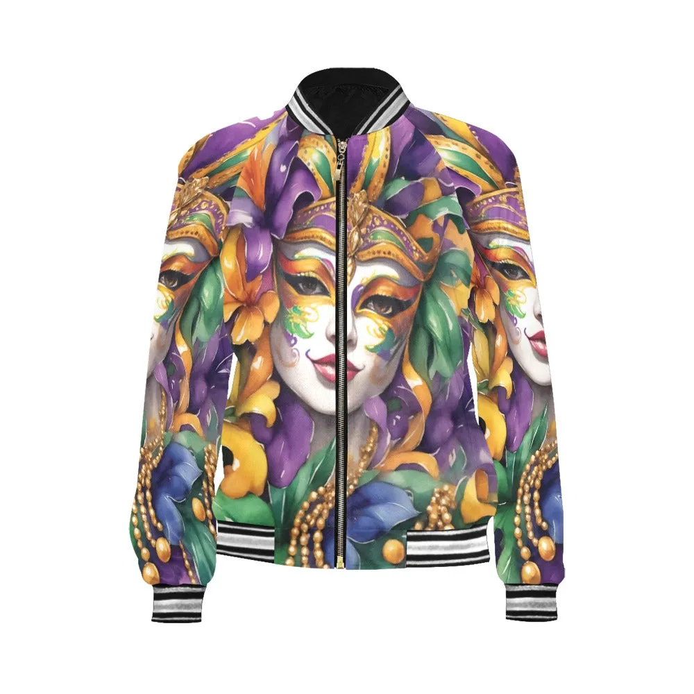 Mardi Gras awd442 Bomber Jacket for Women