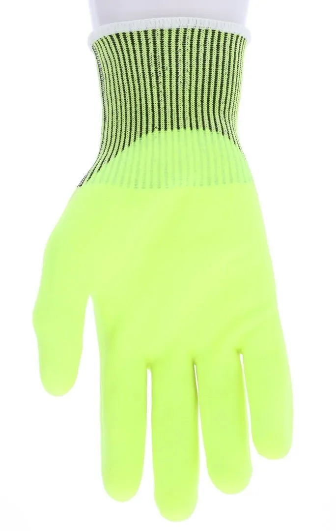 MCR Safety Cut Pro 9273HV 13 Gauge High Visibility Hypermax Shell Work Gloves, Hi-Vis Lime, 1 Pair