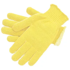 MCR Safety CutPro 9362L 7-Gauge Kevlar with Cotton Interior Cut-Resistant Work Gloves, Yellow, Large, 1 Dozen