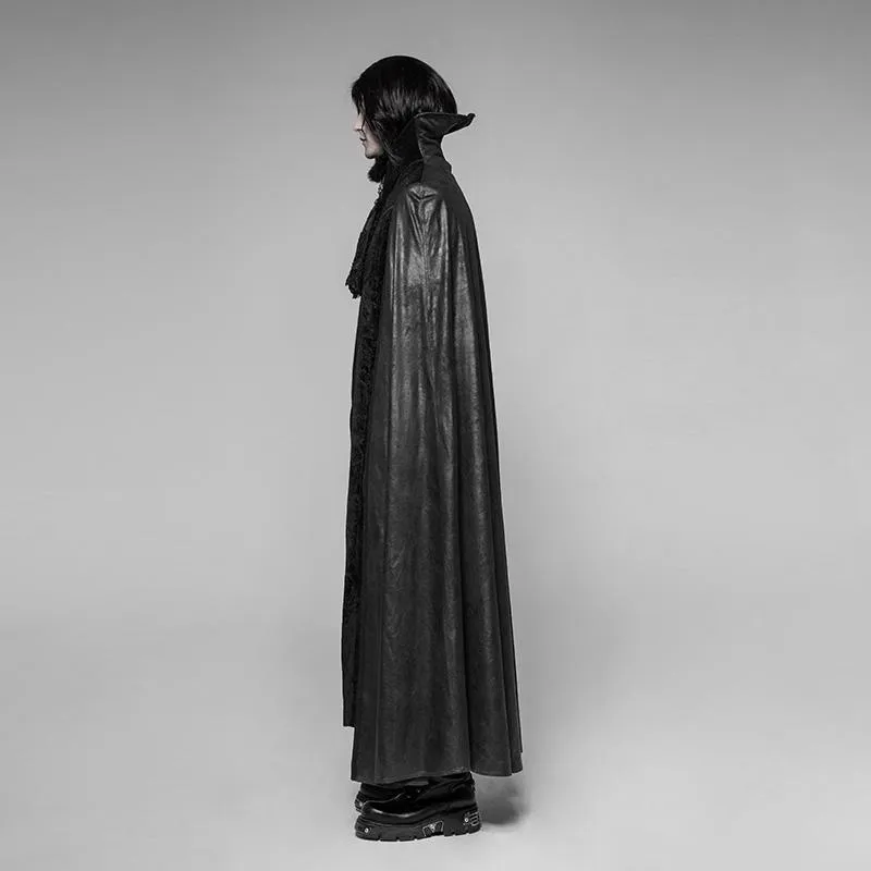 Men's Goth Long Cape Coat