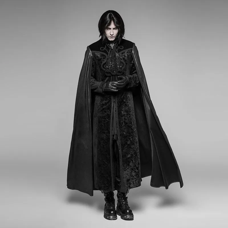 Men's Goth Long Cape Coat